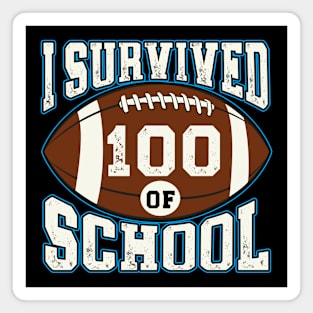 I Survived 100 Days Of school Party Cute American football Magnet